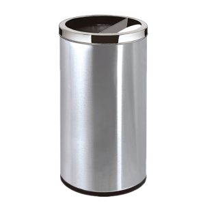 Thùng rác inox tròn có gạt tàn Ø30