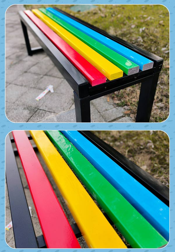 Ghế công viên không tựa gỗ nhựa 180cm