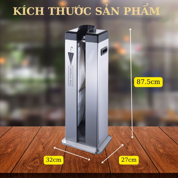 Chi tiết kích thước hộp bọc ô dù cán dài