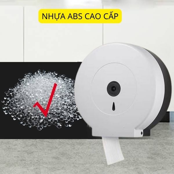 Hộp đựng giấy vệ sinh gắn tường có chất liệu bằng nhựa ABS cứng cáp, chống nước tốt