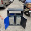 thùng rác 2 ngăn phân loại ngoài trời