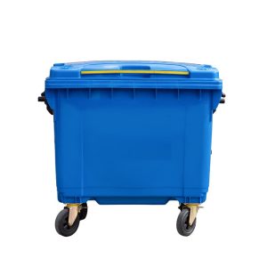 Thùng rác 660L màu xanh dương nhựa HDPE