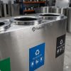 thùng rác inox 3 ngăn phân loại