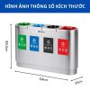 thùng rác inox 4 ngăn