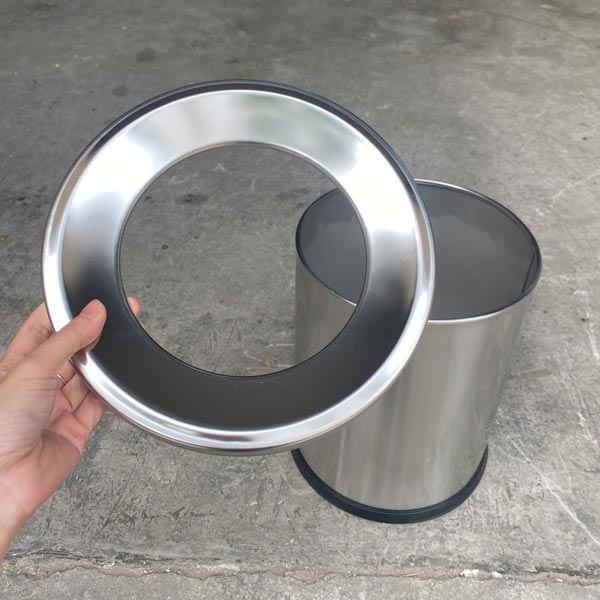 Thùng rác Inox không nắp Ø25