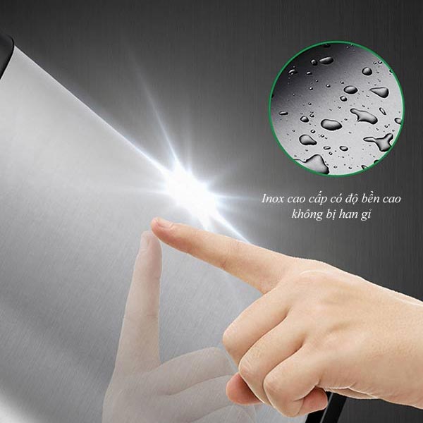 Chất liệu thùng rác ngoài trời 2 ngăn bằng inox cao cấp, chống hạn gỉ hiệu quả