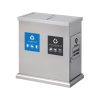 thùng rác inox nắp lật 2 ngăn ngoài trời