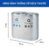 thùng rác nắp lật 2 ngăn ngoài trời