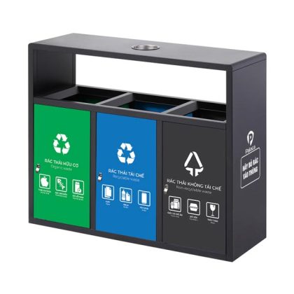 thùng rác ngoài trời 3 ngăn có gạt tàn thùng rác ngoài trời 3 ngăn có gạt tàn