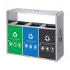 thùng rác phân loại 3 ngăn inox