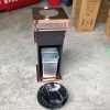thùng rác sảnh đồng có gạt tàn thủy tinh