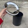 Thùng rác thép sơn đen không nắp Ø25