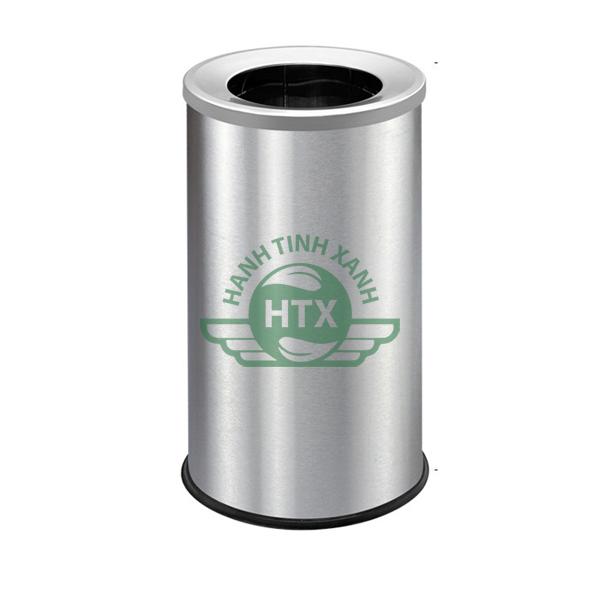 Thùng rác Inox tròn nắp hở Ø30