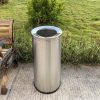 Thùng rác Inox tròn nắp hở Ø30