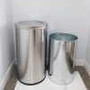 Thùng rác inox tròn nắp lật Ø35