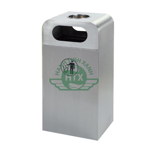 Thùng rác inox có gạt tàn