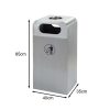 Kích thước thùng rác inox có gạt tàn