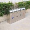 thùng rác inox 4 ngăn phân loại