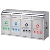 thùng rác inox 4 ngăn phân loại