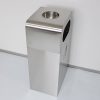 thùng rác inox có gạt tàn