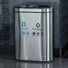 thùng rác phân loại bằng inox 2 ngăn