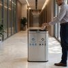 thùng rác phân loại bằng inox 2 ngăn