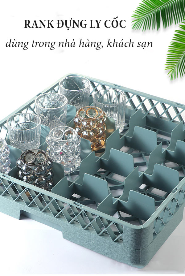 Khay Rack đựng ly cốc 16 ngăn - Hành Tinh Xanh