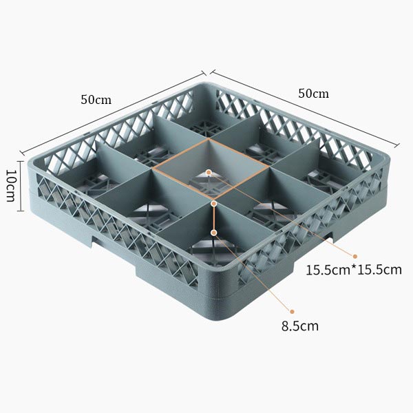 Kích thước rách đựng ly cốc 9 ngăn