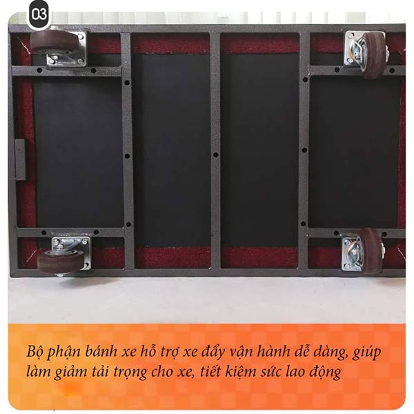 Bộ phận bánh xe vận hành êm ái, linh hoạt