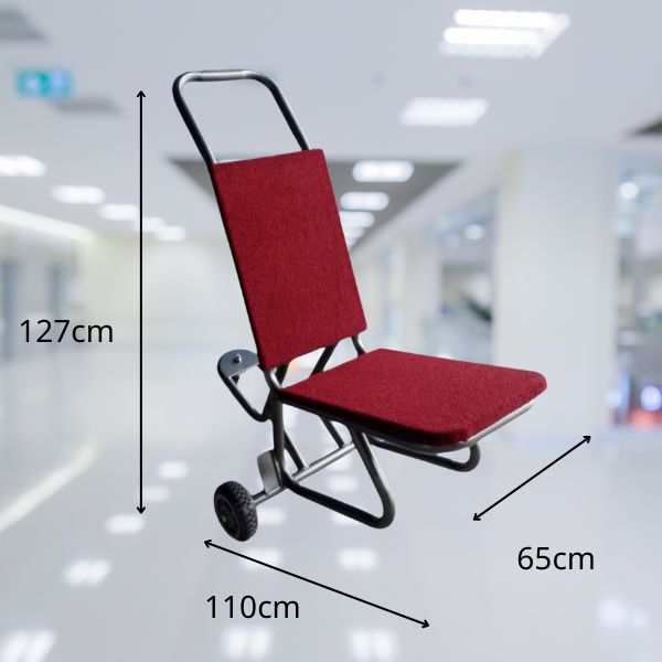 Thông số kích thước xe đẩy chở ghế thép phun sơn tĩnh điện