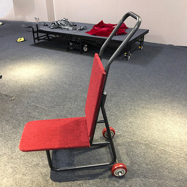 xe đẩy ghế sự kiện có bánh xe chắc chắn, di chuyển êm ái
