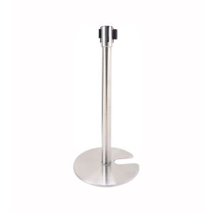 Côt chắn Inox trắng đế chữ U dây đỏ dài 2m