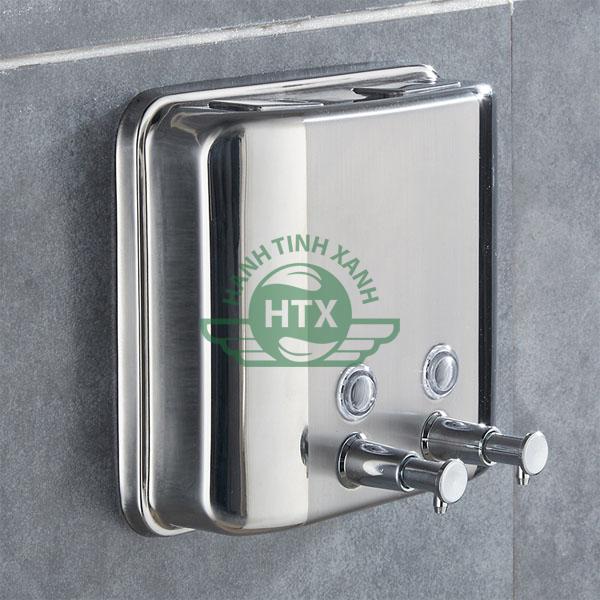 Kích thước hộp đựng nước rửa tay inox 2 ngăn 450 ml x 2