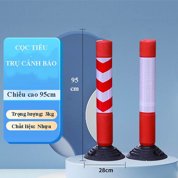 Kích thước cọc tiêu giao thông bằng nhựa