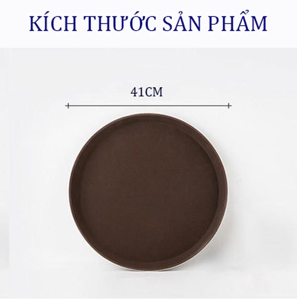 Kích thước khay phục vụ tròn chống trượt 41
