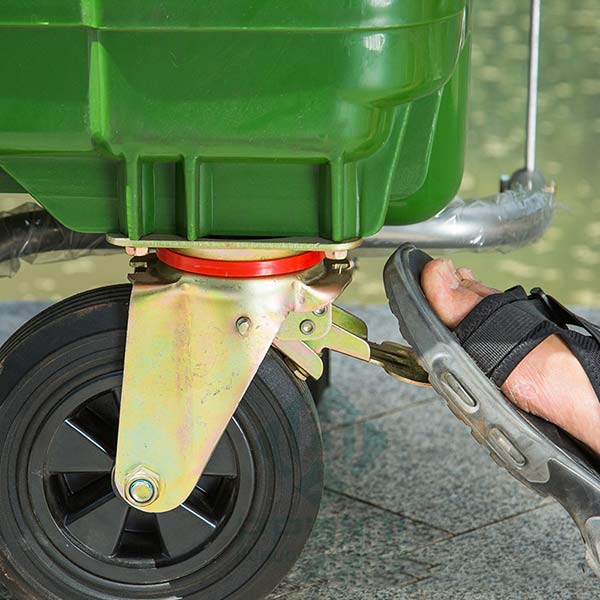 Bánh xe có phanh hàng chuẩn dễ dàng lắp vào thùng rác 660l