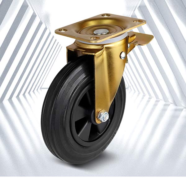 Mẫu bánh xe thay thế cho thùng rác nhựa 660L loại có phanh