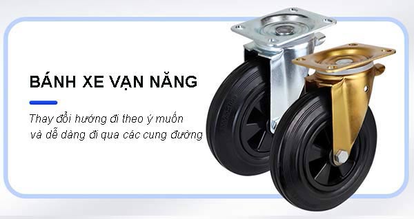 Bánh xe điều hướng, linh hoạt khi di chuyển