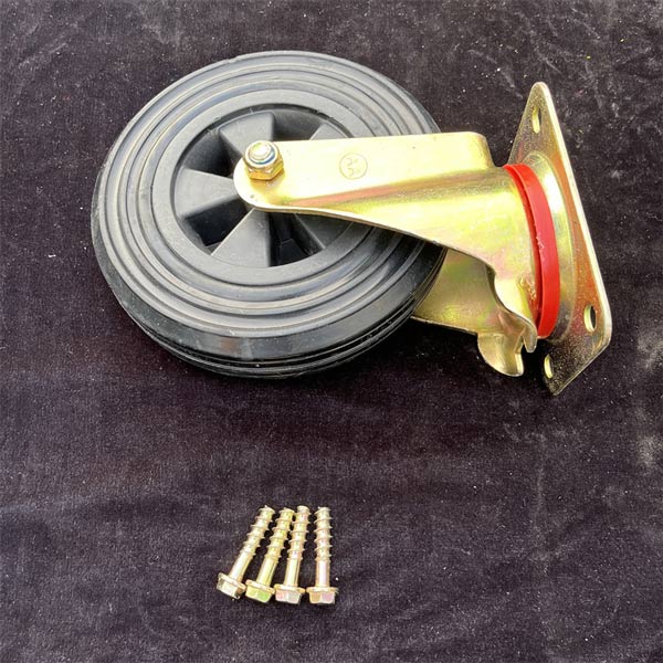 Hình ảnh thực tế bánh xe thùng rác 660 lít không phanh