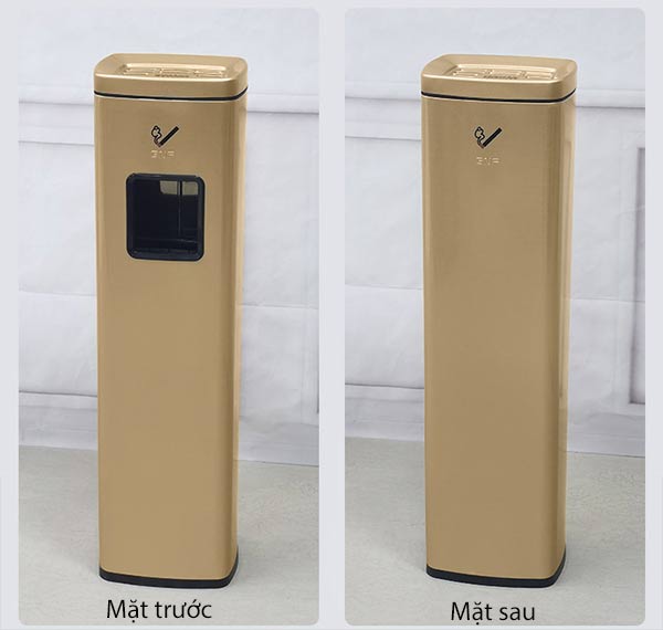 Mặt trước và sau của trụ gạt tàn