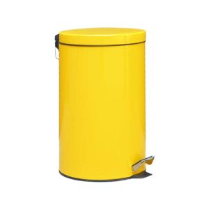 Thùng rác sơn vàng đạp chân tròn 20L