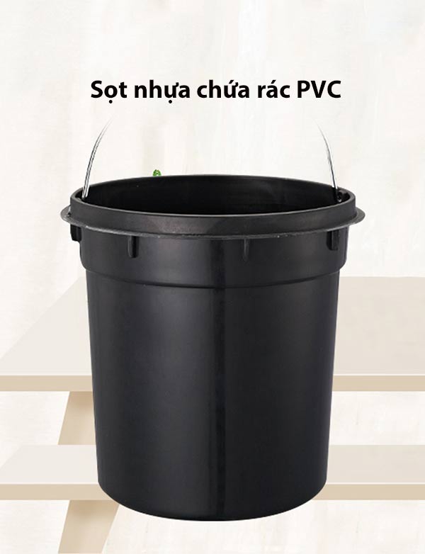 Sọt nhựa chứa rác bằng nhựa PVC màu đen