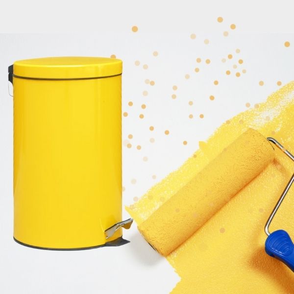 Lớp sơn tĩnh điện màu vàng bên ngoài nổi bật