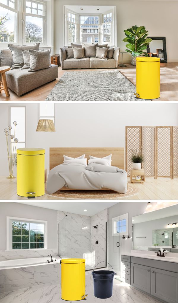 Mẫu thùng rác phù hợp với nhiều không gian