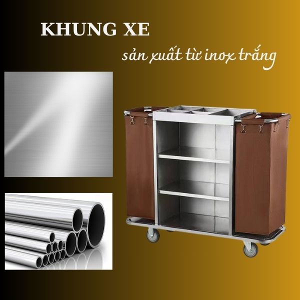 Phần khung xe sản xuất từ inox chịu lực tốt