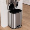 Thùng rác inox vuông đạp chân 12L