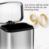 Thùng rác inox vuông đạp chân 12L