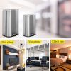 Thùng rác inox vuông đạp chân 12L