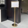 Bảng menu inox vàng hai mặt A2