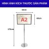 Bảng menu inox trắng 2 mặt A2